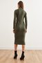 Women's Khaki Full Fisherman Raster Midi Dress Elb- 19002295 - 6