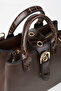 Box Bitter Brown Croco Handle Removable Strap 2 Compartment Snap Zipper Closure Hand and Shoulder Bag - 7