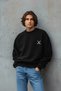 Siyah Oversize/Geniş Kesim Uzun Kol Hayvan Nakışlı Sweatshirt TMNAW24SW00164 - 2