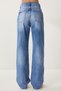 Women's Blue High Waist Wide Leg Jeans Fn03425 - 7