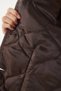 Women's Dark Brown Wide Pocket Quilted Jacket Fn03395 - 5
