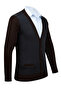 Men's Oversized Cardigan Knitwear Brown Cardigan Patterned Sleeve Steel Knit Classic Fit - 5014Mb - 2