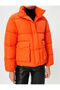 Short Puffer Jacket Stand Collar Large Pocket Snap Fastener - 5