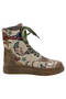 Women's Vegan Leather Khaki Long Boots - Dreams For Dreamers Design - 6