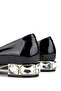 Women's Genuine Leather Black Patent Leather High Heels - 5