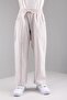 Pocketed Linen Trousers for Girls and Boys with Black Stripes