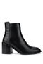 Women's Genuine Leather Black Heeled Boots