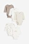 5-pack wrapover bodysuits