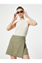 Mini Shorts Skirt Linen Blended