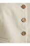 V-Neck Linen Blazer Vest - Buttoned and Fleto Pocket - 6
