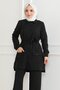 Button Detailed Suit Black 19223 - 2