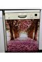 Refrigerator and Dishwasher Door Sticker Self-Adhesive Foil Covering Pink Flowers - 5