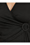 Knit Wrap Top with Buckle Detail on The Side - 4