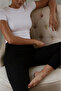White Fitted/Body-Hugging Cropped T-shirt - 4
