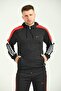 Men's Black Tracksuit with Striped Hood and Scuba Design - 5