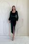 Sequin Sequined Velvet Dress with Slit Detail