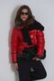 Daisy Goose Feather Women's Coat Dark Red - 5