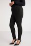 Abrıellebb Women's Knitted Striped Slim Fit Skinny Leg Black - White Large Size Trousers - 3