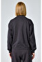 Eco Future Crewneck Croptop Sweatshirt Organic Cotton Black Women's Sweatshirt-E10007-Es503 - 2