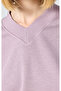 Eco Future Crewneck Croptop Sweatshirt Mor Kadın Sweatshirt - E10007-PS162 - 3