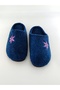 Women's Winter Fitted Blue Color Snowflower Patterned Cleaner, House and Dower Slippers - 4
