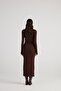 Drapeli Slit Long Yasmiin Dress Brown - 4