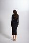 V-Neck Watermelon Sleeve Maxi Moonlight Dress Black - 5