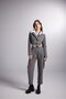 High Waist Striped Cargo Pocket Kira Trousers Gray - 2