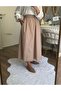 Women Poplin Waist Elastic Pocket Floash Skirt - 4