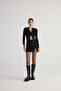Mini Length Slit Detailed Panky Skirt Black - 2