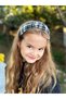Trend Fashion Knotted Sponge Plaid Print Female Child Crown Black and White Bombed Crown