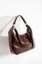 Faux Burgundy Casual Women's Shoulder and Hand Bag - 3