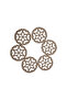 Set of 12 Coffee Patterned Round Coasters (10 X 10 cm) (Raw Mdf) - 3