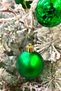 Shiny Matte Green Colored Cici Ball 5 Cm Pack of 6 Christmas New Year Pine Tree Ornament String Tree Hanging Ornament - 7