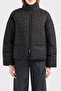 Knitted Patterned Regular Fit Stand Collar Puffer Coat Coat 6D2B73 2Ngpz 0999