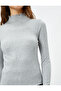 Long Sleeve T-Shirt Glitter High Collar Ruffles - 5