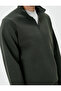 Half Zipper Sweatshirt Basic Stand Collar Ribbed Long Sleeve - 5