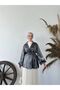 Luna Silvery Satin Fabric Blazer Jacket Tns-4393 - 3