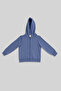 Harves Koloni Blue Cotton Zippered Girl's Sweatshirt - 4