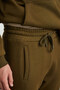 Hakone Men's Organic Cotton Fleece Inside Ribbed Pocket Jogger Khaki Sweatpants - 6