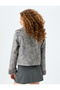 Classic Collar Leather Look Jacket with Buttoned Faux Fur Inside - 4