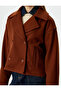 Oversize Jacket with Double Breasted Collar, Buttoned Pockets, and Lining - 5