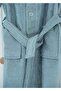 Bamboo Light Blue Hooded Children's Bathrobe - 3
