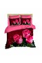 Triple Pink Rose 3D Double Duvet Cover Pillow Set