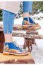 Women's Vegan Leather Multi-Colored Ankle Boots - on the Roofs Design - 2