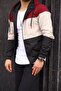Men's Burgundy Wind and Water Resistant Waterproof Raincoat - Burgundy Cream - 3