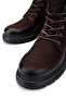 Women's Genuine Leather Brown Nubuck Casual Boots - 3