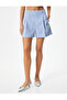 Mini Shorts Pleat Detailed Pocket Detailed Buttoned Viscose Mixed - 3