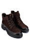 Women's Genuine Leather Brown Nubuck Casual Boots - 2