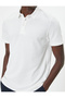 Collared T-Shirt Button Detailed Short Sleeve Textured - 5